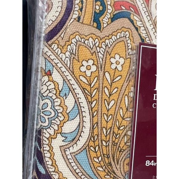 Home Decorators Collection 84in Drapery Panel Paisley, Rare Find! - Picture 3 of 7